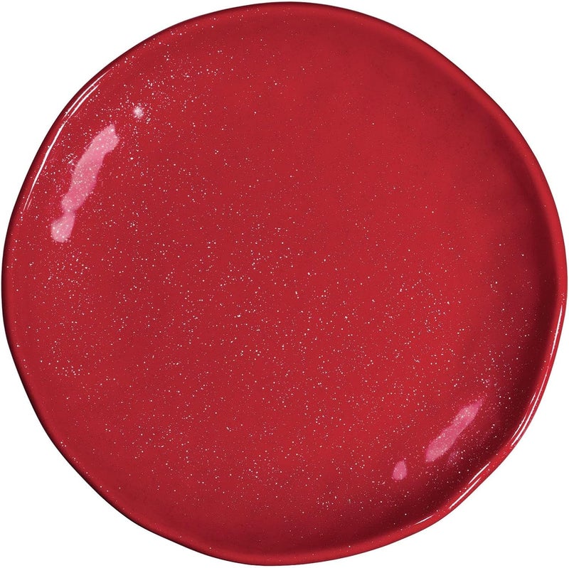UP UPware Twinkle Dust Melamine Round Dessert Plates Small Serving Plates Christmas Decorations for Appetizer Snacks and Side Dishes Red 6 Inch Set of 4 - Image 4