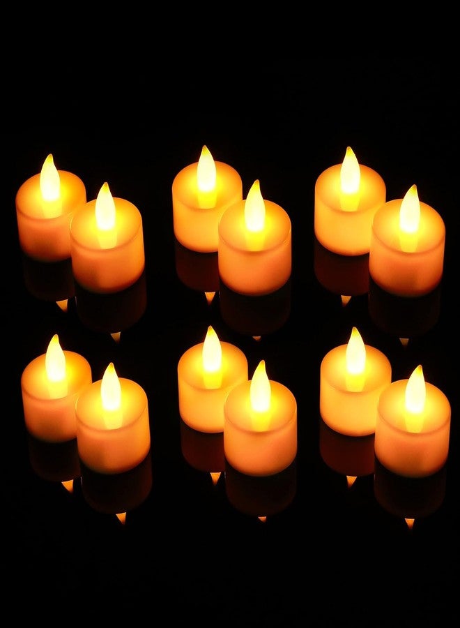 YBN Flameless & Smokeless Decorative Acrylic Tea Light Candles Led Light Candle for Gifting, Home Decor, Diwali, deepavali, Festival, Anniversary Birthday Decor, Rangoli Decor (Yellow) (6) - Image 3