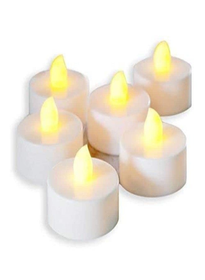 YBN Flameless & Smokeless Decorative Acrylic Tea Light Candles Led Light Candle for Gifting, Home Decor, Diwali, deepavali, Festival, Anniversary Birthday Decor, Rangoli Decor (Yellow) (6) - Image 2