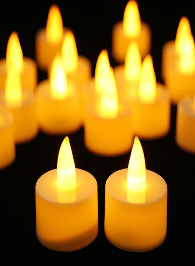 YBN Flameless & Smokeless Decorative Acrylic Tea Light Candles Led Light Candle for Gifting, Home Decor, Diwali, deepavali, Festival, Anniversary Birthday Decor, Rangoli Decor (Yellow) (6) - Image 5