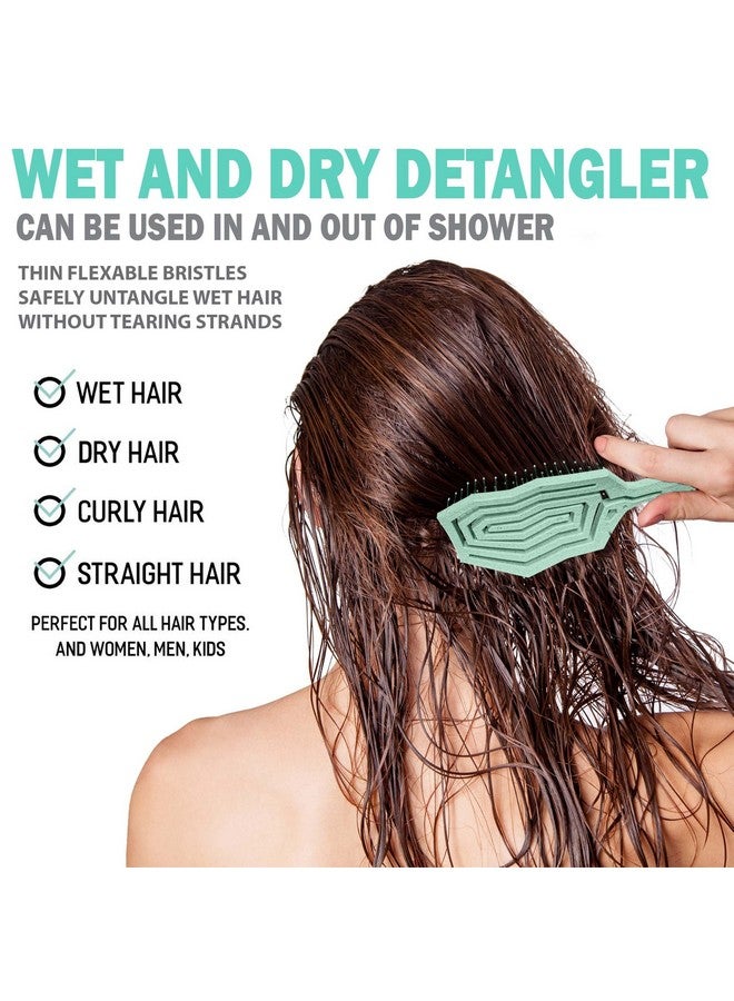 فيورا ناتشيورالز فرشاة فك تشابك الشعر من فيورا ناتشورالز - فرشاة فك تشابك الشعر صديقة للبيئة بنسبة 100% بشعيرات فائقة النعومة - تنزلق بسهولة خلال التشابك - للشعر المجعد والناعم، للنساء والرجال والأطفال الصغار، والشعر المبلل والجاف. - Image 3