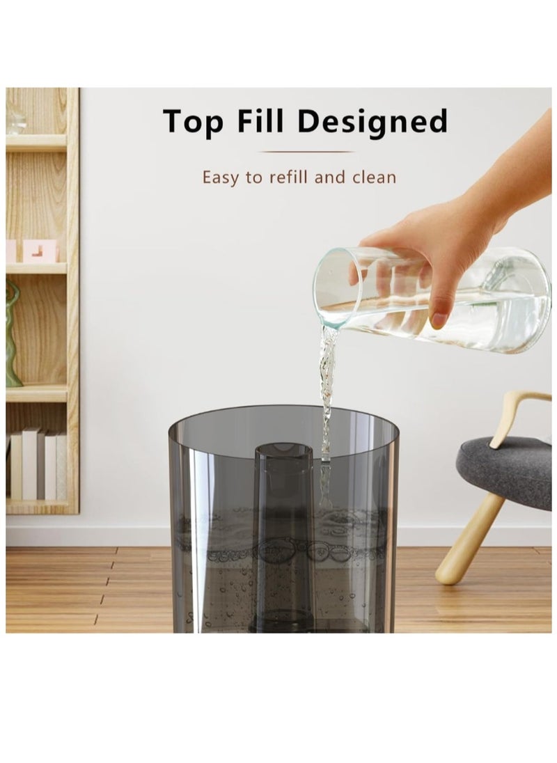 Generic - 1.5L Humidifier for Bedroom, Top Loading Humidifier for Plants, Cool Mist Humidifier with Night Light, Mini Humidifier with Essential Oil Diffuser, Quiet Indoor Humidifier for Bedroom and Nursery - Image 1