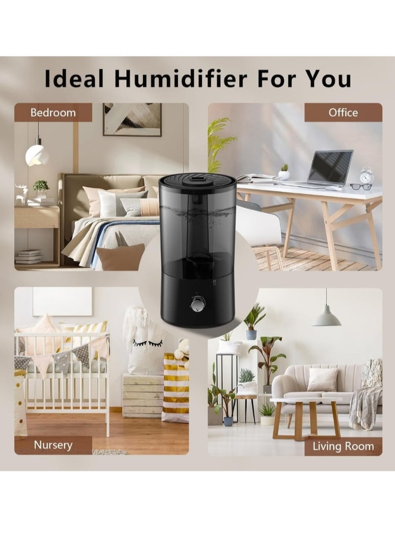 Generic - 1.5L Humidifier for Bedroom, Top Loading Humidifier for Plants, Cool Mist Humidifier with Night Light, Mini Humidifier with Essential Oil Diffuser, Quiet Indoor Humidifier for Bedroom and Nursery - Image 1