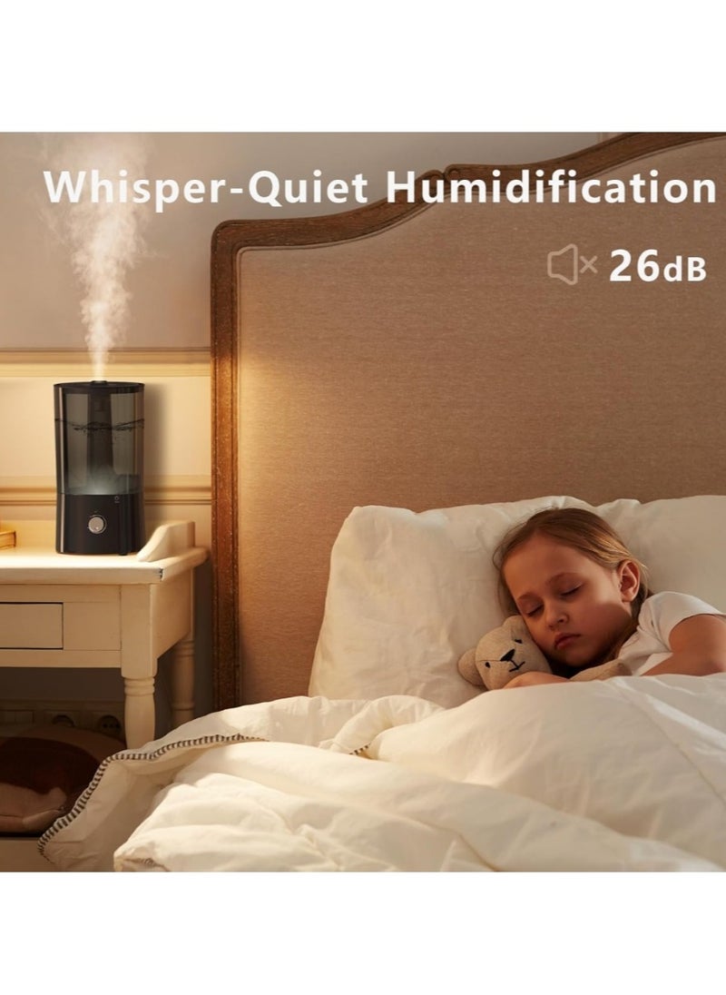 Generic - 1.5L Humidifier for Bedroom, Top Loading Humidifier for Plants, Cool Mist Humidifier with Night Light, Mini Humidifier with Essential Oil Diffuser, Quiet Indoor Humidifier for Bedroom and Nursery - Image 1