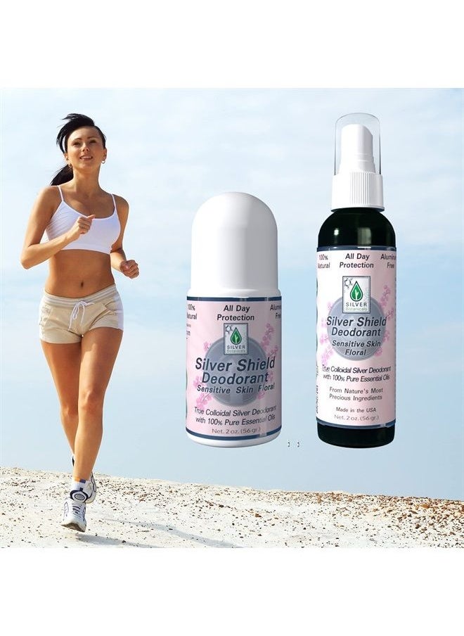 silver botanicals - Silver Shield Deodorant - Sensitive Skin Formula - Floral Scent | All Natural Colloidal Silver Deodorant (Roll-on, 2 oz.) - Image 1