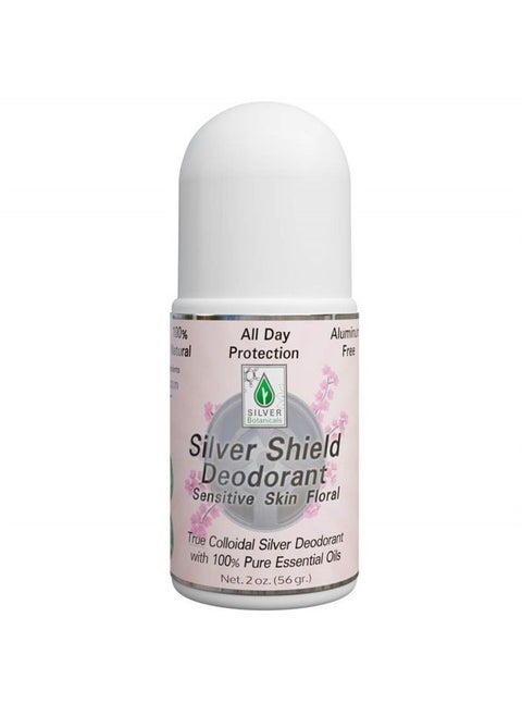 Silver Shield Deodorant - Sensitive Skin Formula - Floral Scent | All Natural Colloidal Silver Deodorant (Roll-on, 2 oz.)