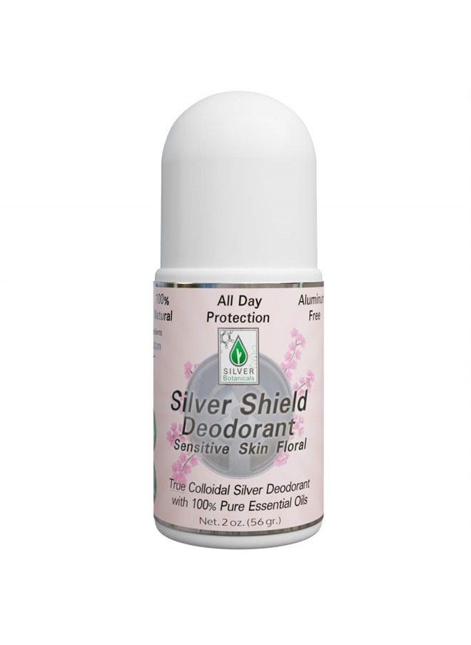 silver botanicals - Silver Shield Deodorant - Sensitive Skin Formula - Floral Scent | All Natural Colloidal Silver Deodorant (Roll-on, 2 oz.) - Image 1