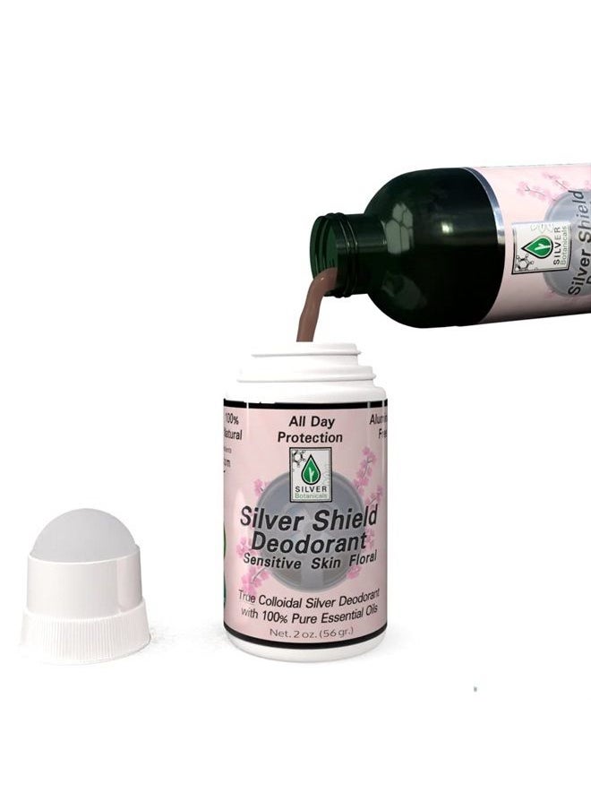 silver botanicals - Silver Shield Deodorant - Sensitive Skin Formula - Floral Scent | All Natural Colloidal Silver Deodorant (Roll-on, 2 oz.) - Image 1