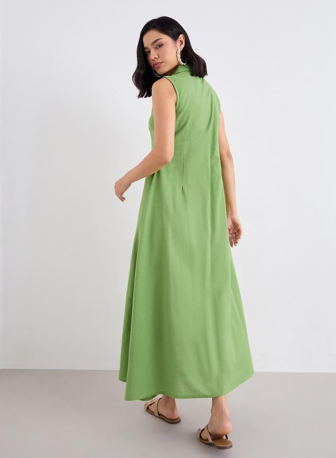 ستايلي فستان طويل بدون أكمام - Image 4