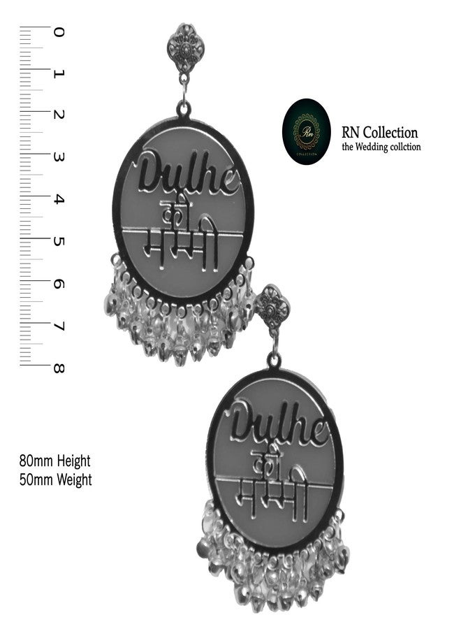 RN Collection Acrylic Dulhe Ki Mummy Earrings For Women & Girls. (Yellow & Gold) - Image 4