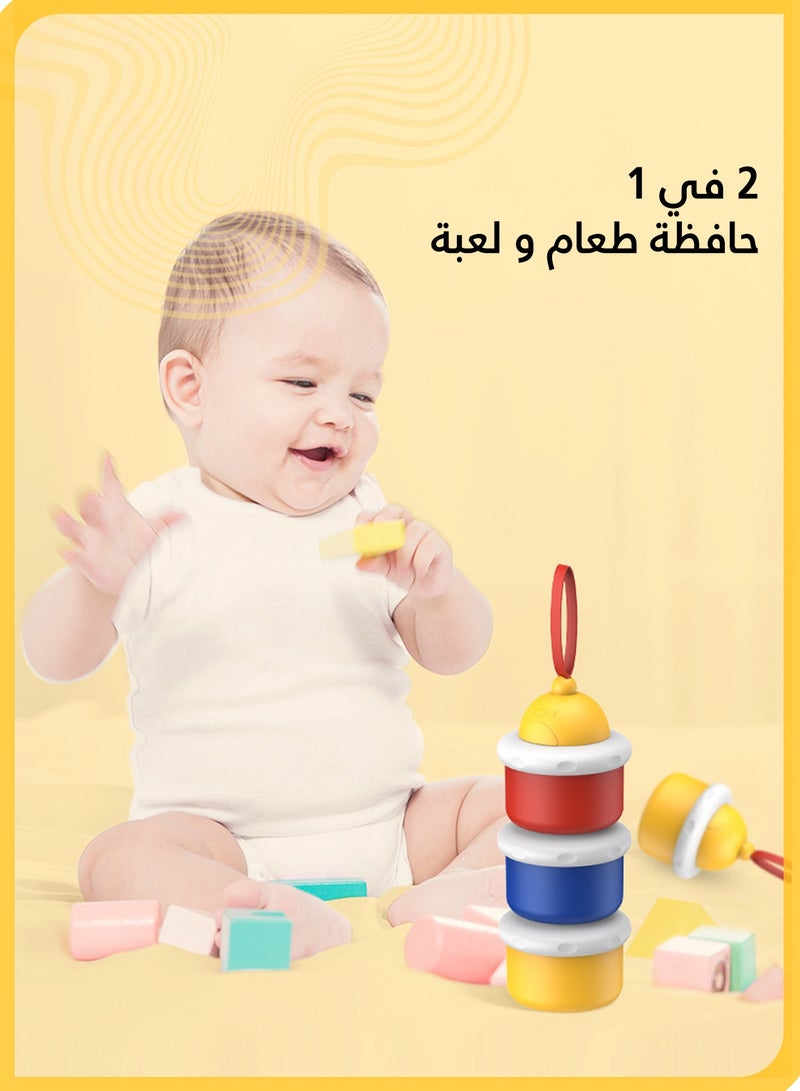 She&Little Leakproof Multi-Layer Milk Powder Storage Box, Portable Baby Formula Dispenser with Independent Sealed Compartments for Easy Feeding - Image 5