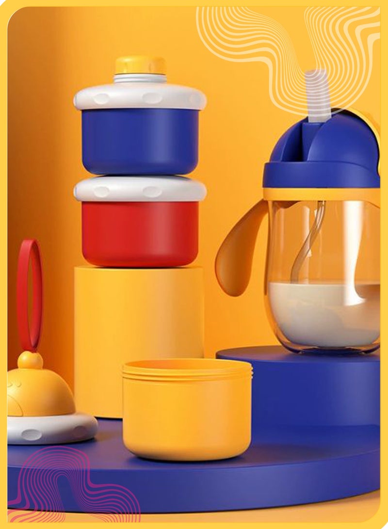 She&Little Leakproof Multi-Layer Milk Powder Storage Box, Portable Baby Formula Dispenser with Independent Sealed Compartments for Easy Feeding - Image 2