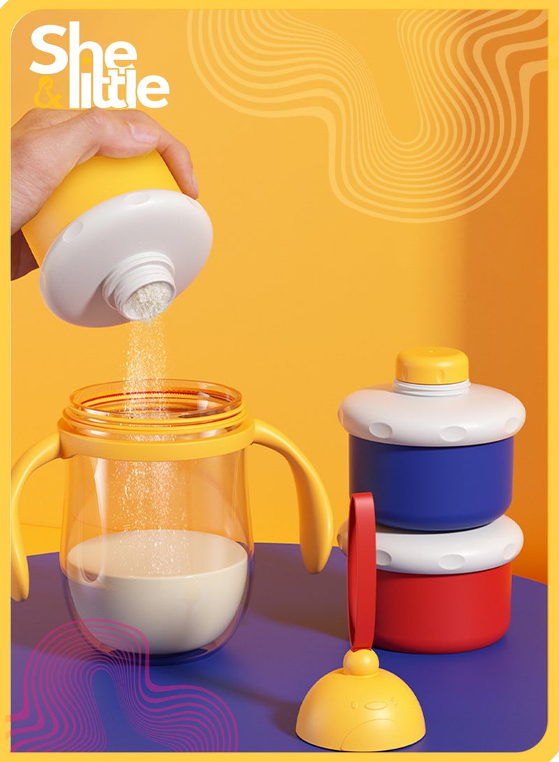 She&Little Leakproof Multi-Layer Milk Powder Storage Box, Portable Baby Formula Dispenser with Independent Sealed Compartments for Easy Feeding - Image 1
