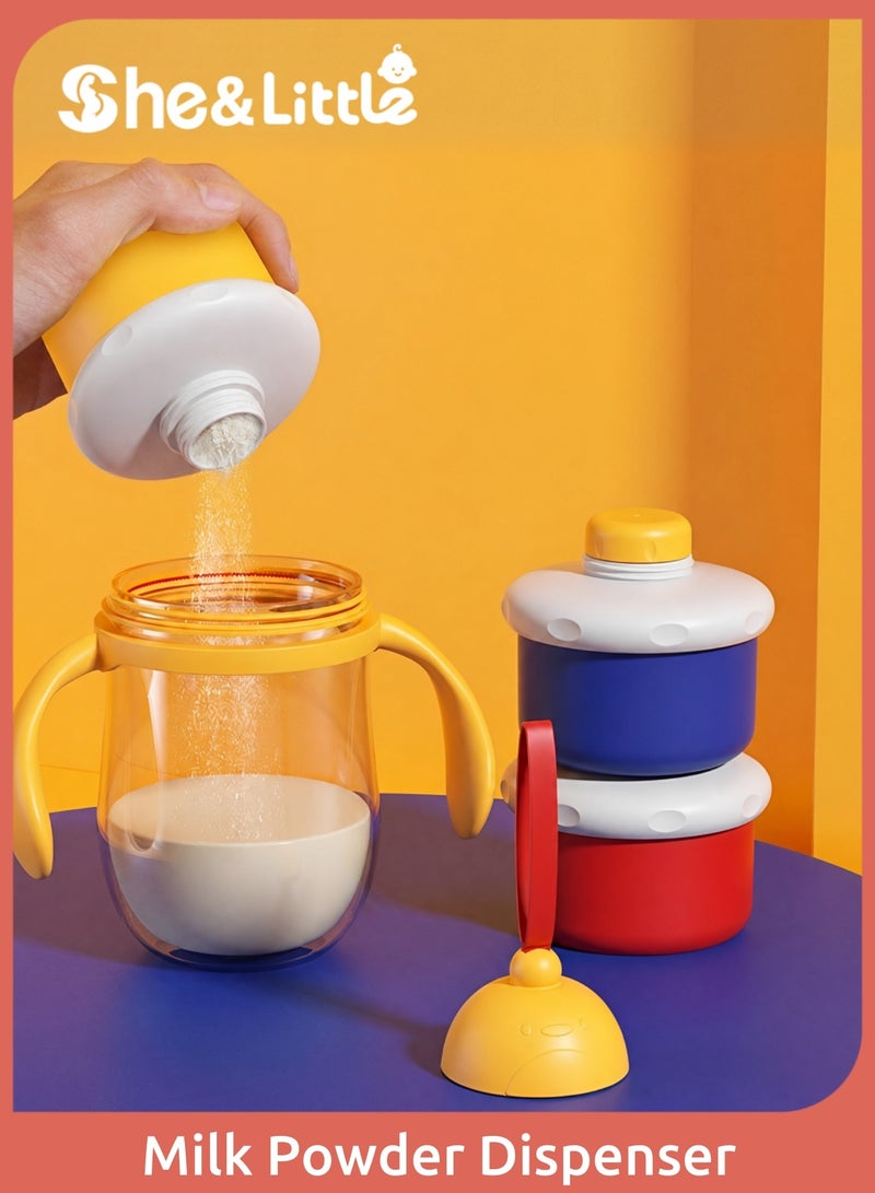 She&Little Leakproof Multi-Layer Milk Powder Storage Box, Portable Baby Formula Dispenser with Independent Sealed Compartments for Easy Feeding - Image 1