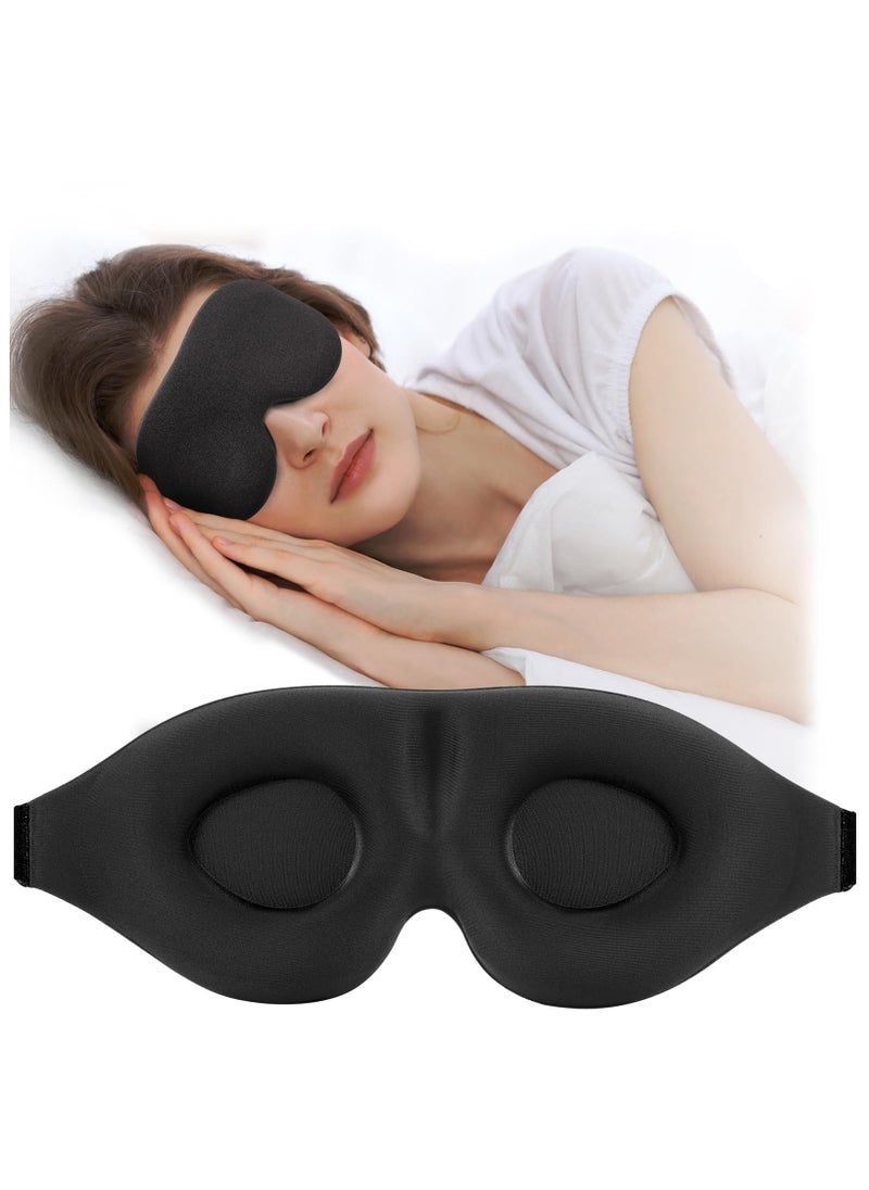 3D Sleep Mask, 2024 New Sleeping Eye Mask for Women & Men, Luxury Night Blindfold Contoured, Light Blocking Eye Cover, Eye Shade with Adjustable Strap for Travel Nap, Black - pzsku/ZFED8E72937206A6F261AZ/45/_/1732943982/dd32f99f-0454-4591-b129-cc31e98d03f2