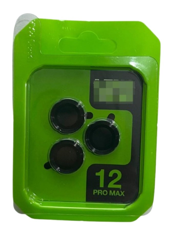 9H Tempered Glass Camera Lens Protector for iPhone 12 Pro / 12 Pro Max (Black)