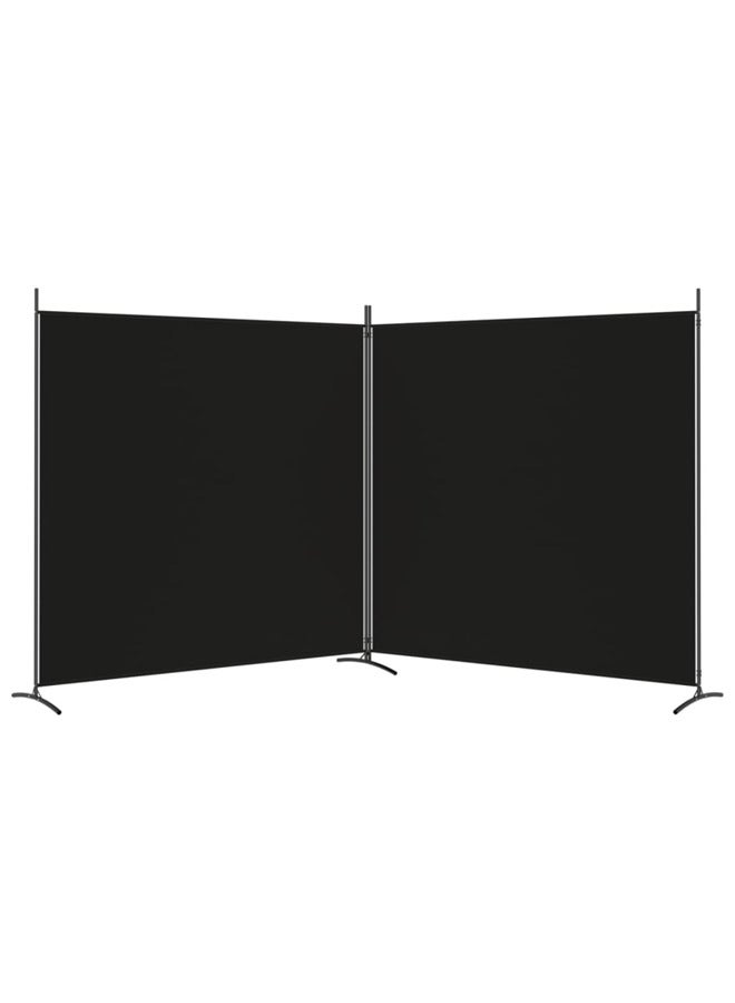 فيداكسل مقسم غرفة 2-ألواح أسود 348×180 سم قماش 350277 - Image 3