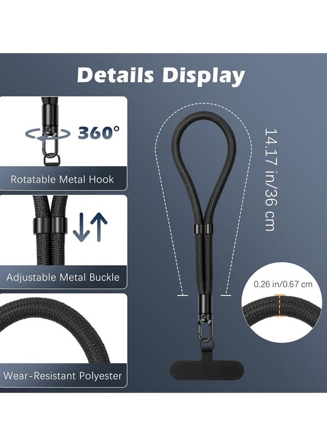 2 Pack Phone Wrist Strap Anti-Theft, Adjustable Hand Wrist Phone Lanyard With 360° Rotating Hook And Tether Tabs, Cellphone Wristlet Strap For iPhone, Most Smartphones - Image 2