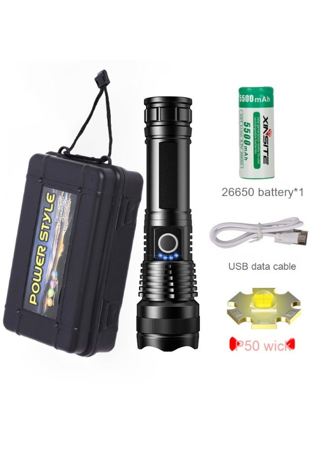 NIBEMINENT Expandable XHP50 Aluminum Alloy High-Intensity Flashlight