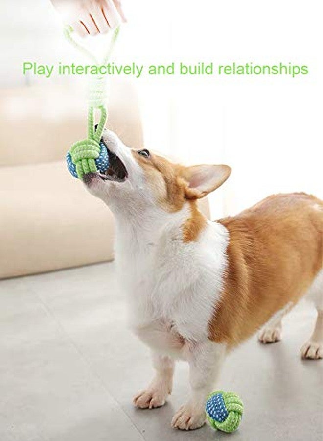 Sunglow Dog Toy Interactive Chewing Rope Ball Toys Natural Cotton Washable Durable Tug of War for Small Medium Dogs Puppies Training Playing Teeth Cleaning (Drop Ball) - Image 5