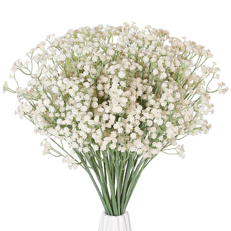 Duovlo 10pcs Babies Breath Flowers 236 Artificial Gypsophila Bouquets Real Touch Flowers for Wedding Home DIY Decor