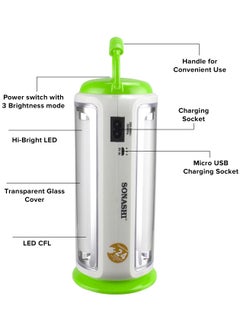 SONASHI Solar Rechargeable LED Lantern with BuiltIn Battery  Featured with Charging Indicator and Portable Handle  Solar Lights  Up to 4 Hours Working Time  Best for Indoors and Hiking SEL-705N Green  - Image 5