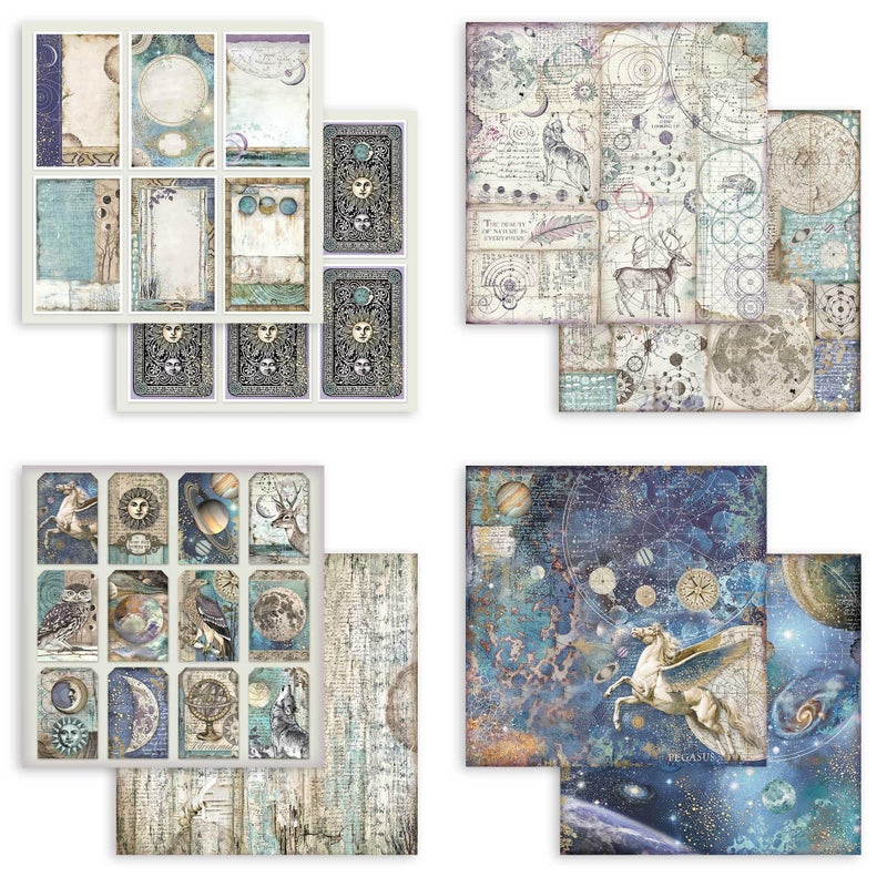 STAMPERIA INTERNATIONAL, KFT PAPER PAD 8X8 10PK COSMOS, 20.3 x 20.3 (8" x 8"), Multicoloured - Image 2