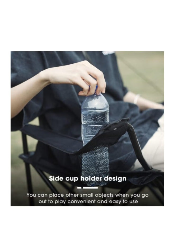 ARNOTEC كرسي تخييم قابل للطي مع حقيبة حمل - كرسي خارجي خفيف الوزن للتخييم، الشاطئ، المشي، النزهات والرياضة - إطار فولاذي قوي، سعة 300 رطل، دعم كامل للظهر - Image 5