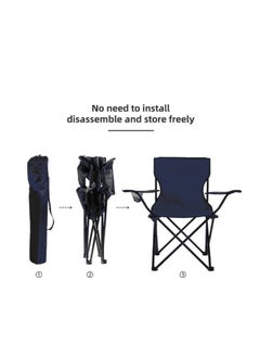 ARNOTEC Portable Camping Chairs Enjoy the Outdoors with a Versatile Folding Chair, Sports Chair, Outdoor Chair & Lawn Chair, Dark Blue  - Image 2