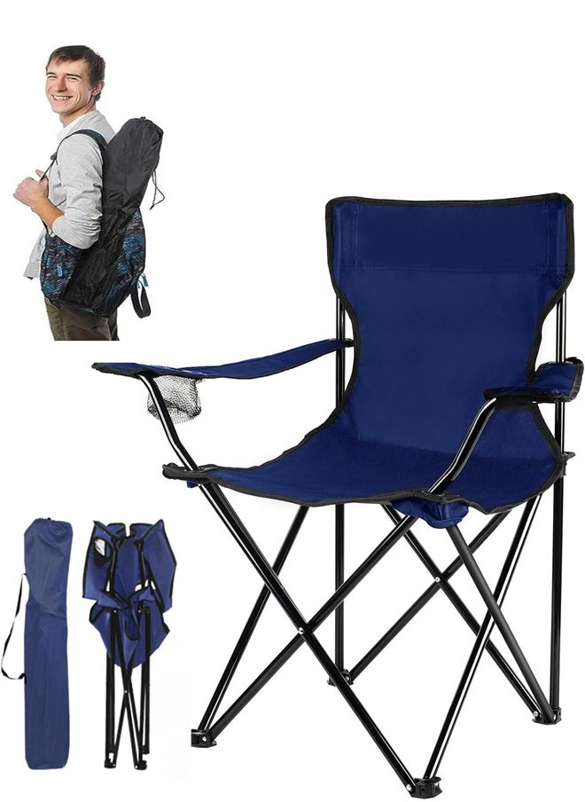 ARNOTEC Portable Camping Chairs Enjoy the Outdoors with a Versatile Folding Chair, Sports Chair, Outdoor Chair & Lawn Chair, Dark Blue  - Image 1