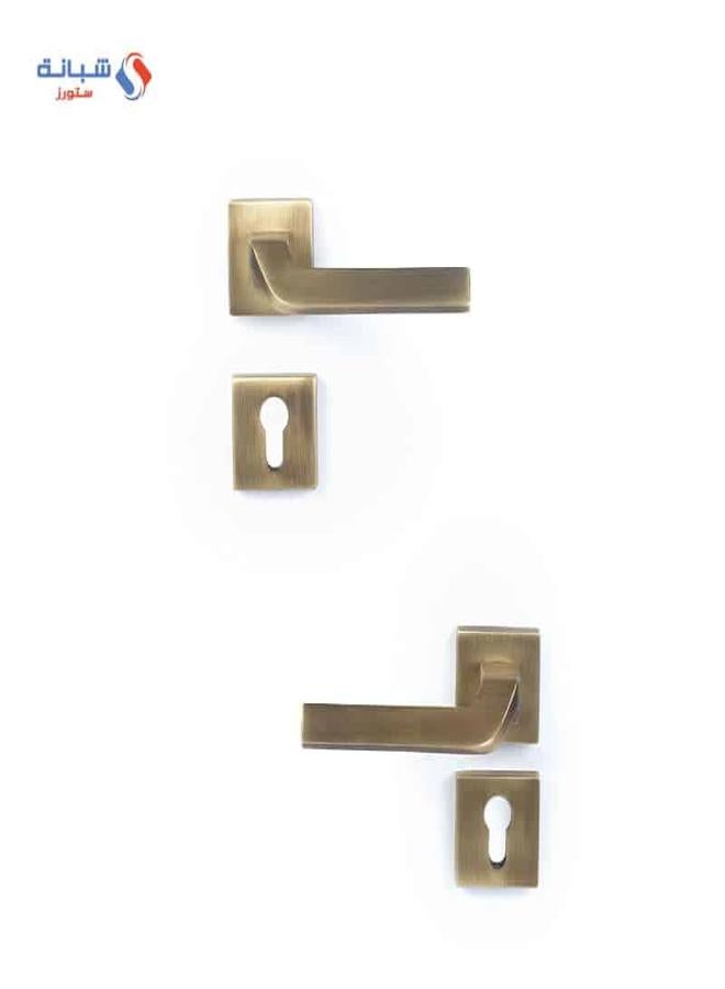 Doganlar Doganlar Zirve Turkish Rosette Cylinder Door Handle Set – Oxide  - Image 1