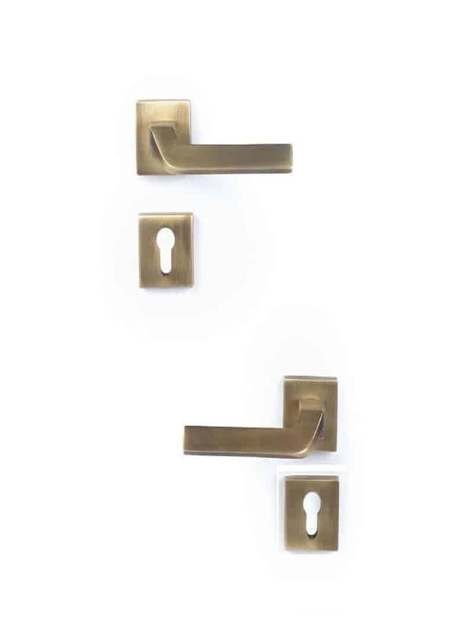 Doganlar Doganlar Zirve Turkish Rosette Cylinder Door Handle Set – Oxide  - Image 2