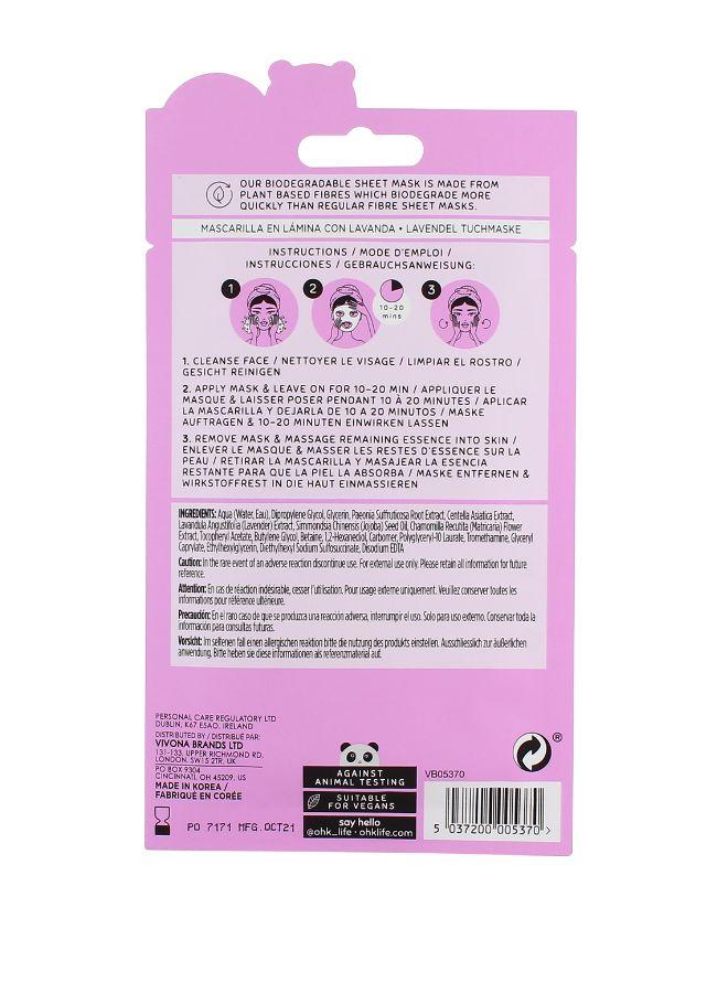 Oh K Lavender Relaxing Facial Sheet Mask – Calming, Hydrating, and Skin-Soothing Sheet Mask for Stress Relief and Nighttime Skincare - Image 3