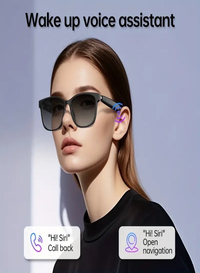 New Smart Wireless Translation Glasses – HD Voice Calls, Open-Ear Music, Real-Time Translation in 100+ Languages, Music Control, Voice Assistant, USB Rechargeable, Magnetic Charging, Lightweight  Comfortable for Outdoor, Driving, Travel , Blue - Image 5