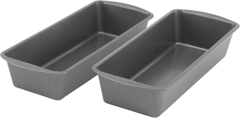 GoodCook Set of 2 Extra Large 13" x 5" Nonstick Steel Bread Loaf Pans, Gray - Set of Two Loaf Pans, Even Heat Distribution, Scratch-Resistant Nonstick Coating, Durable Construction, Easy to Clean - Image 1