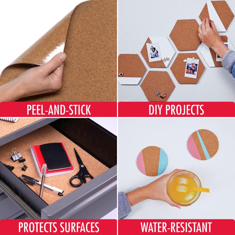 Con-Tact Brand Adhesive Roll, Cork, 18" x 4' - Image 2