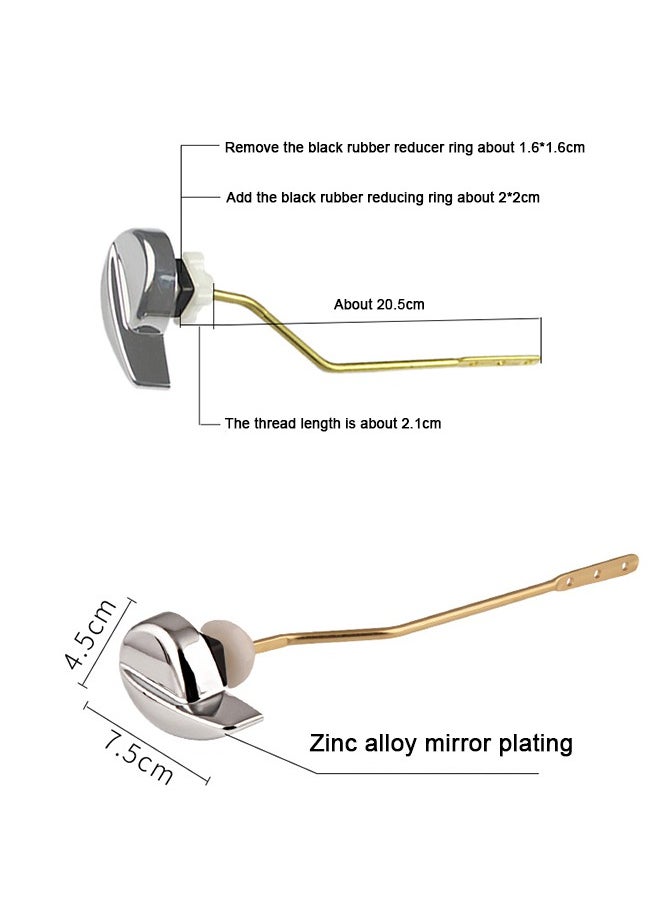 Generic - Toilet Tank Flush Lever Replacement, Flush Tank Lever Compatible with TOTO THU068#CP Trip Lever for St743S, St454E, Side Mount Toilet Tank Lever in Polished Chrome - Image 1