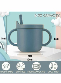 Excefore Silicone Sippy Cups for Baby, Sippy Cup & Snack 2-in-1 Container for Toddlers  - Image 2