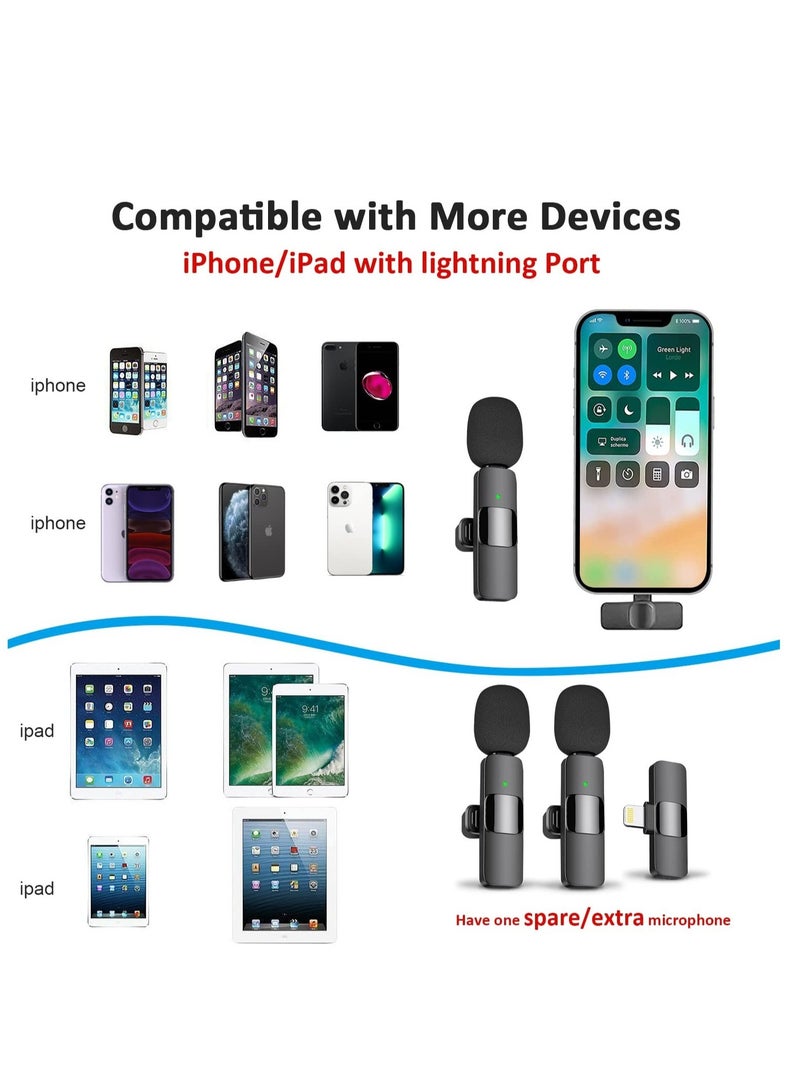 Professional Wireless Lavalier Lapel Microphone for iPhone, iPad - Cordless Omnidirectional Condenser Recording Mic for Interview Video Podcast Vlog YouTube - Image 5