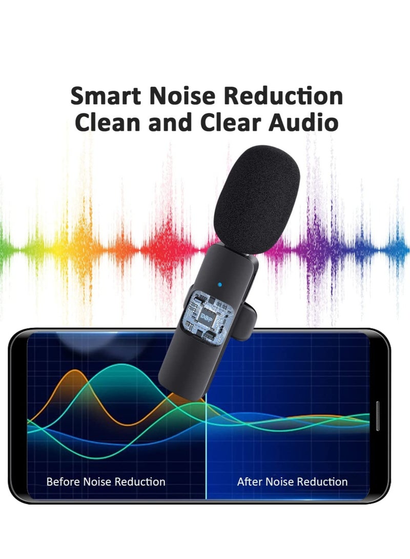 Professional Wireless Lavalier Lapel Microphone for iPhone, iPad - Cordless Omnidirectional Condenser Recording Mic for Interview Video Podcast Vlog YouTube - Image 3
