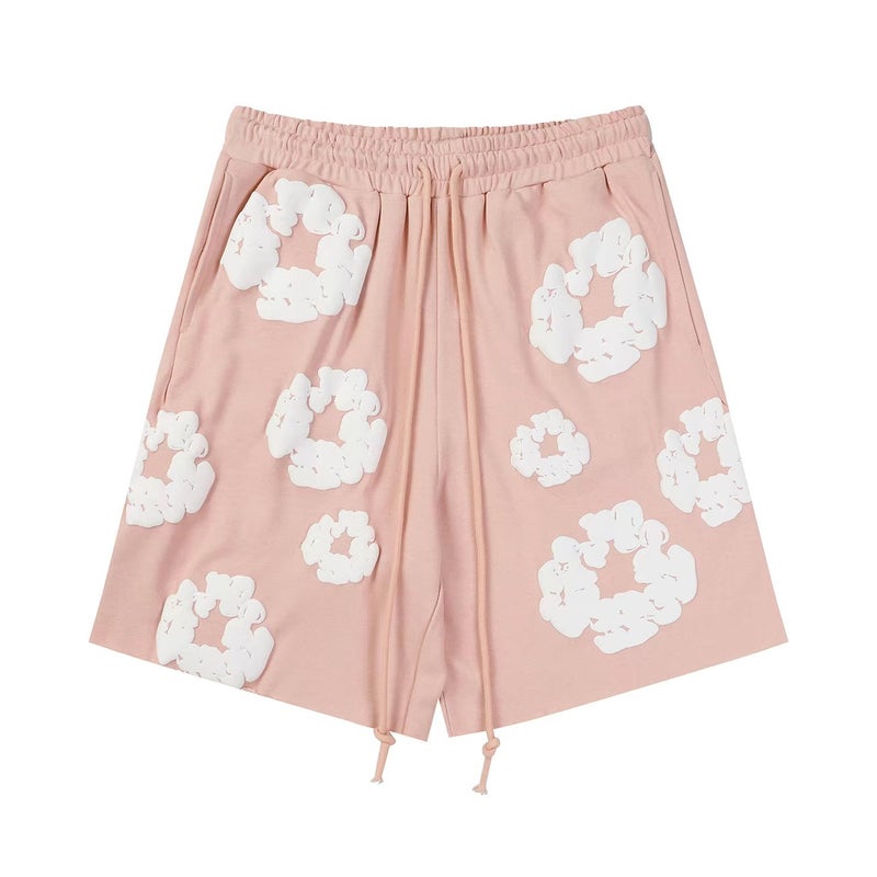 American High Street Kanye Kapok All-Over Printed Casual Pants Floral Foam Printed Loose Shorts For Men And Women Couples - Image 1