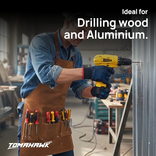 TOMAHAWK® 12V Cordless Drill/Screwdriver | 10mm Keyless Chuck, 1-Speed 600 RPM, 1.5Ah Battery | LED Light, 24Nm Torque, 18+1 Settings | Ideal for Home, DIY, Wood & Metal Work - Image 4