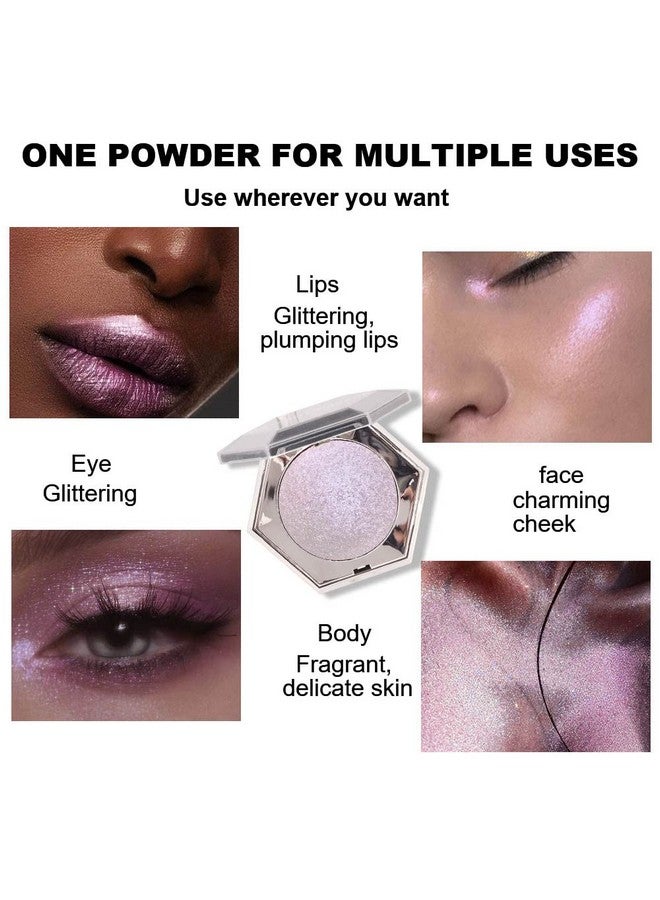 evpct Pink Mermaid Holographic Glitter Diamond Highlighter Makeup Palette For Face Iluminadores De Maquillaje Blush Bronzer And Face Highlighters Makeup & Luminizers Palette Iridescent Eyeshadow 02 - Image 4