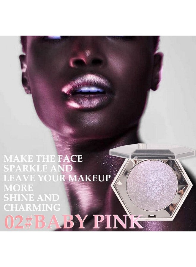 evpct Pink Mermaid Holographic Glitter Diamond Highlighter Makeup Palette For Face Iluminadores De Maquillaje Blush Bronzer And Face Highlighters Makeup & Luminizers Palette Iridescent Eyeshadow 02 - Image 5