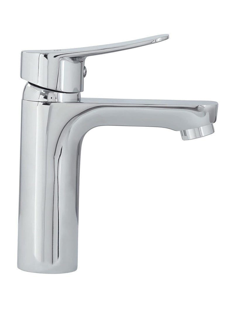 REEF Orchid Wash Basin Tap – Silver with Chrome Finish | Bathroom Metal Sink Faucet | Elegant, Easy & Intuitive Operation - Image 2