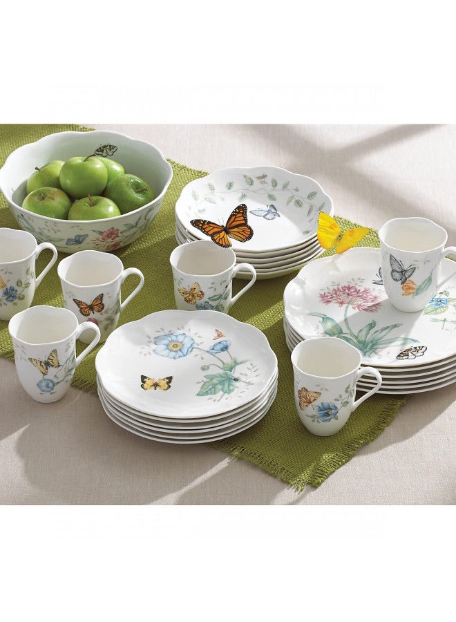 LENOX Lenox 6342794 Lenox Butterfly Meadow 18-Piece Dinnerware Set White  - Image 3