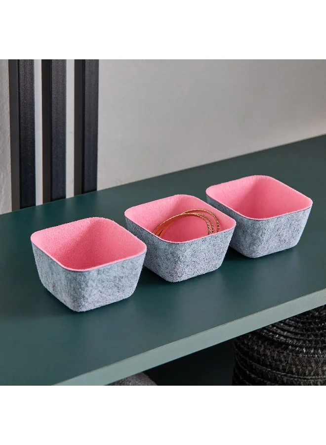 Home Box Floris 8-Piece Felt Two Tone Multi-Utility Drawer Organizer Storage Set