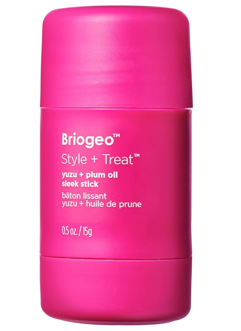 Briogeo - Briogeo Style + Treat Yuzu + Plum Oil Sleek Stick, Vegan Wax Hair Stick, Non-Greasy, Travel-Friendly, Tames Flyaways, Styling Stick for All Hair Types, Vegan, Cruelty-Free, 0.5 oz - Image 1