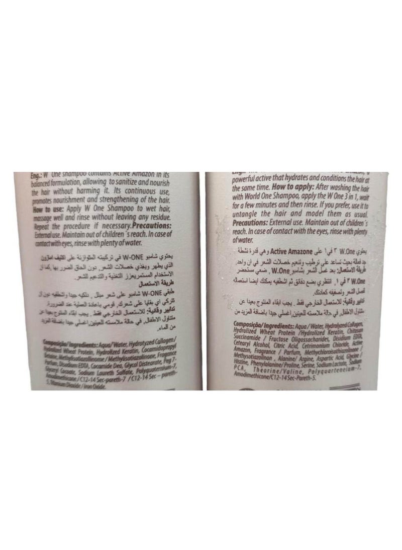 فلوراكتيف شامبو فلوراكتيف بروفيسيونال دبليو وان 300 مل وبلسم 300 مل زيت جوز الهند للعناية المنزلية - Image 2