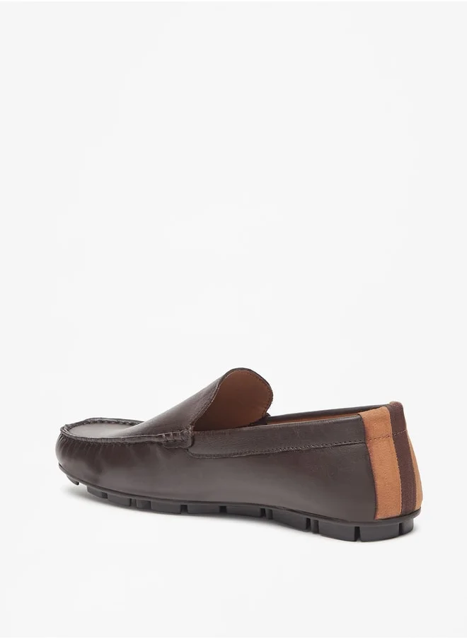 دوتشيني Men's Solid Slip-On Moccasins